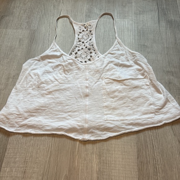 Aerie White Lace Back Women's Top - Picture 1 of 4